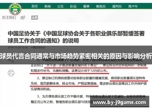 球员代言合同通常与市场趋势紧密相关的原因与影响分析 球员代言合同通常与市场趋势紧密相关的原因与影响分析